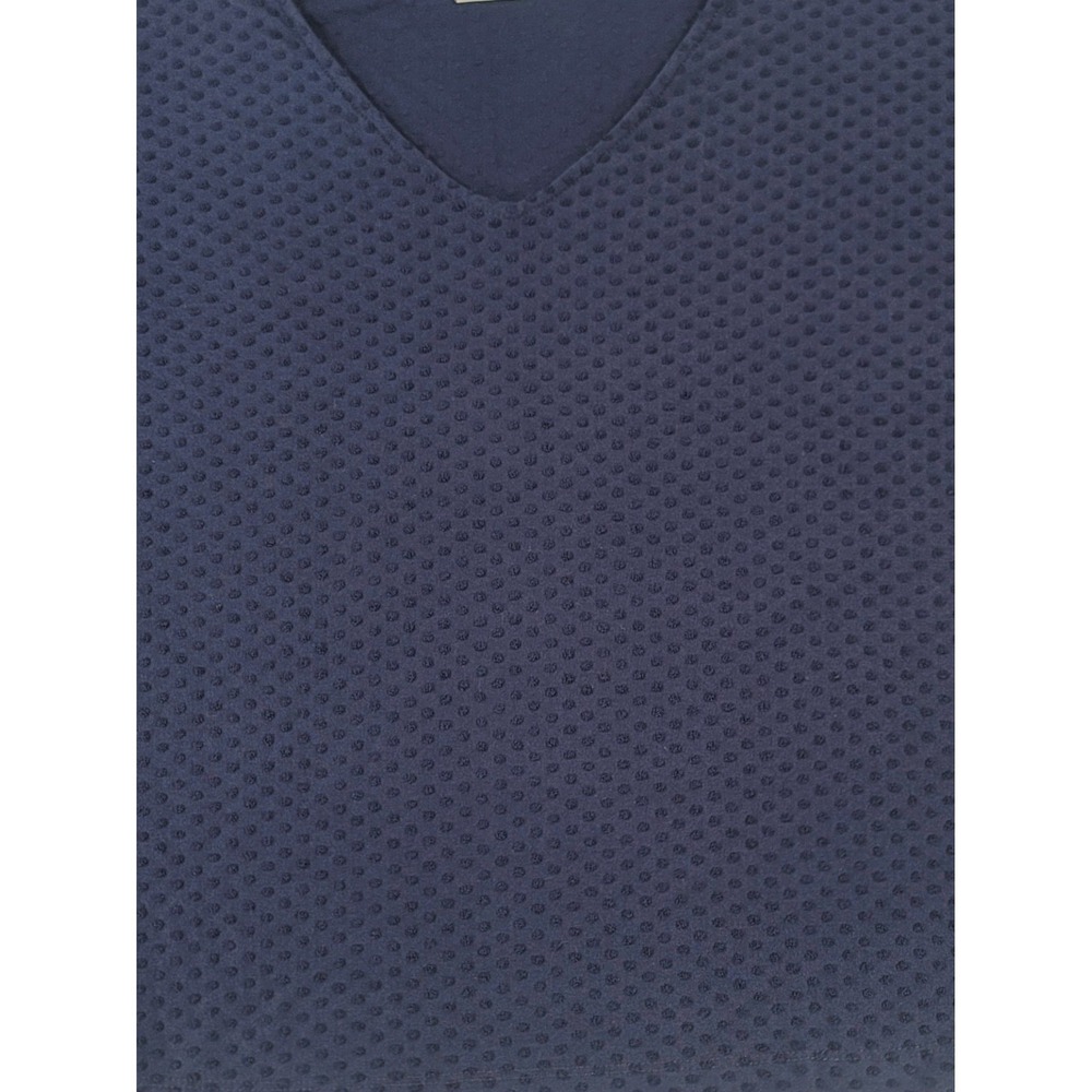 Soma Navy Blue Textured Pajama Set Medium Soft Lounge Sleepwear Pockets - Picture 6 of 9